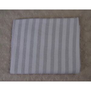 Just Born Gray White Stripe Baby Blanket Flannel Receiving Lovey
